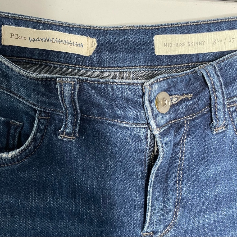PILCRO AND THE LETTERPRESS Mid Rise Skinny Jeans Women’s size 27 (US 4) Anthro - Picture 2 of 5